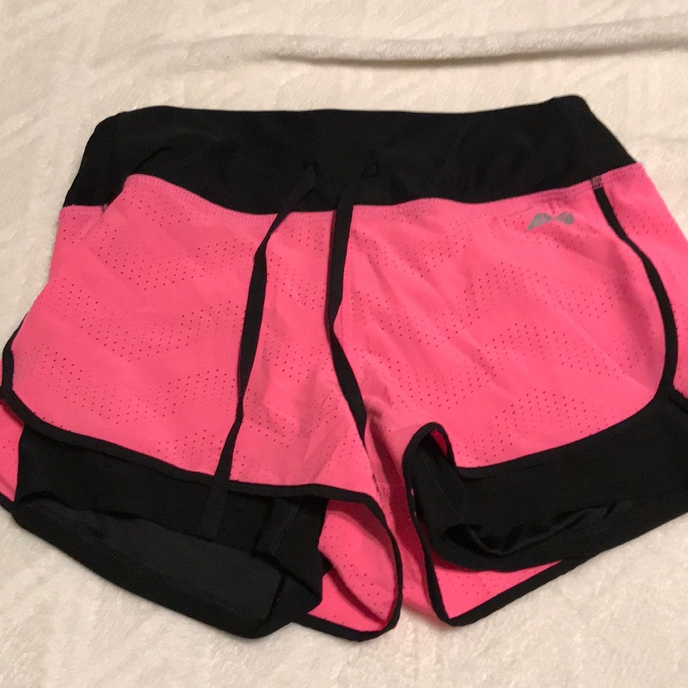 AVIA pink and black sport shorts